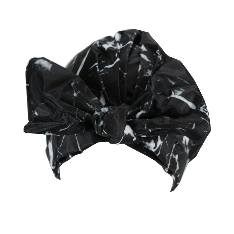 Shower Cap Waterproof Amazon Elastic Bow Black and White Stripes Shower Cap Female Yiwu Manufacturers Can Make a Variety of Patterns Shower Cap Waterproof Amazon Elastic Bow Black and White Stripes Shower Cap Female Yiwu Manufacturers Can Make a Variety of Patterns