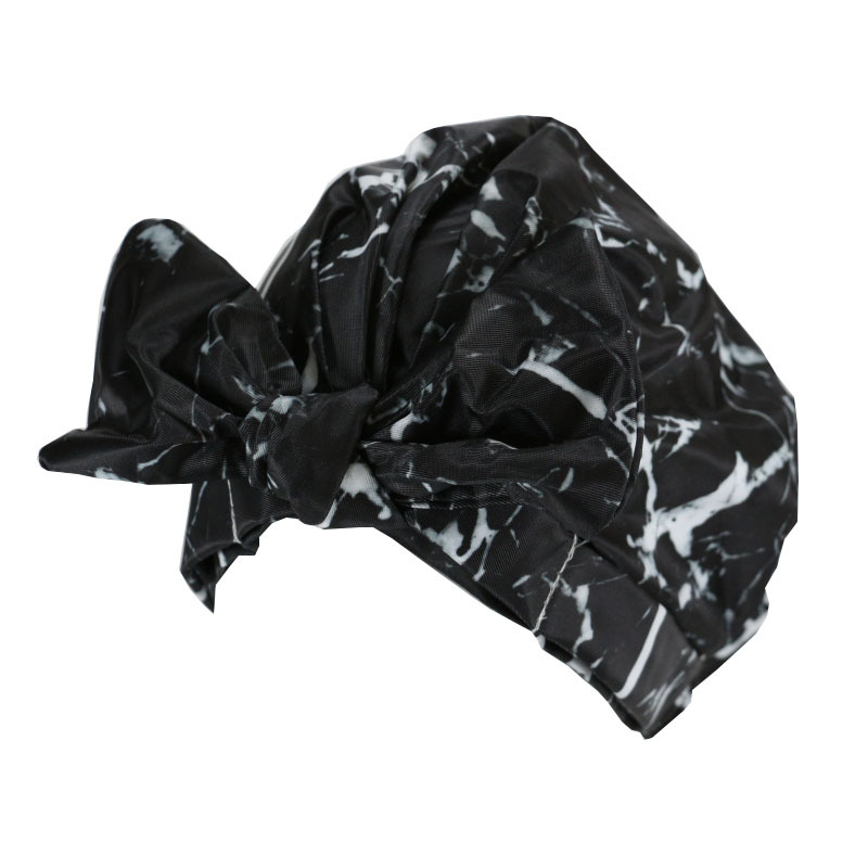Shower Cap Waterproof Amazon Elastic Bow Black and White Stripes Shower Cap Female Yiwu Manufacturers Can Make a Variety of Patterns Shower Cap Waterproof Amazon Elastic Bow Black and White Stripes Shower Cap Female Yiwu Manufacturers Can Make a Variety of Patterns