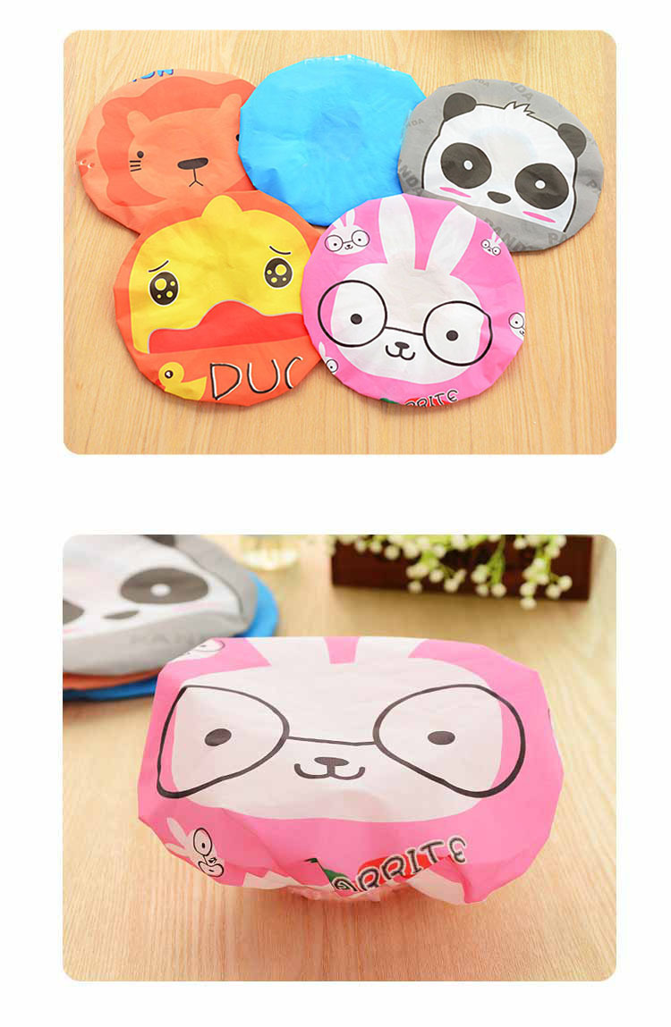 Cute cartoon adult lady shower cap Japanese thickened shampoo shower cap lampblack hat Cute cartoon adult lady shower cap Japanese thickened shampoo shower cap lampblack hat