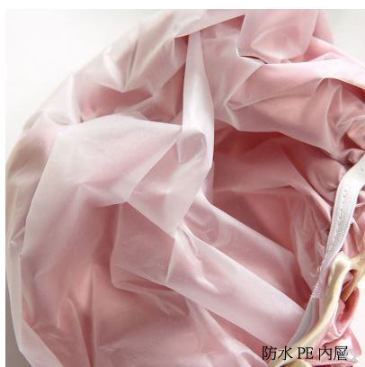 Waterproof shower cap double thickened adult satin shower cap anti-lampblack and anti-dust