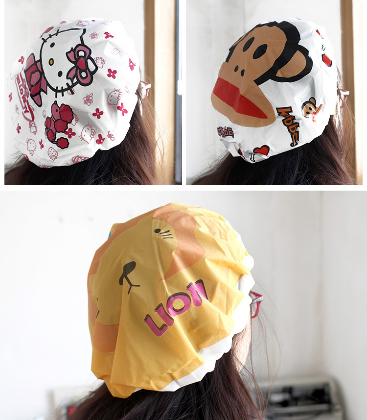 Z Cute cartoon shower cap Japanese waterproof shower cap shampoo cap anti - lampblack cap Z Cute cartoon shower cap Japanese waterproof shower cap shampoo cap anti - lampblack cap