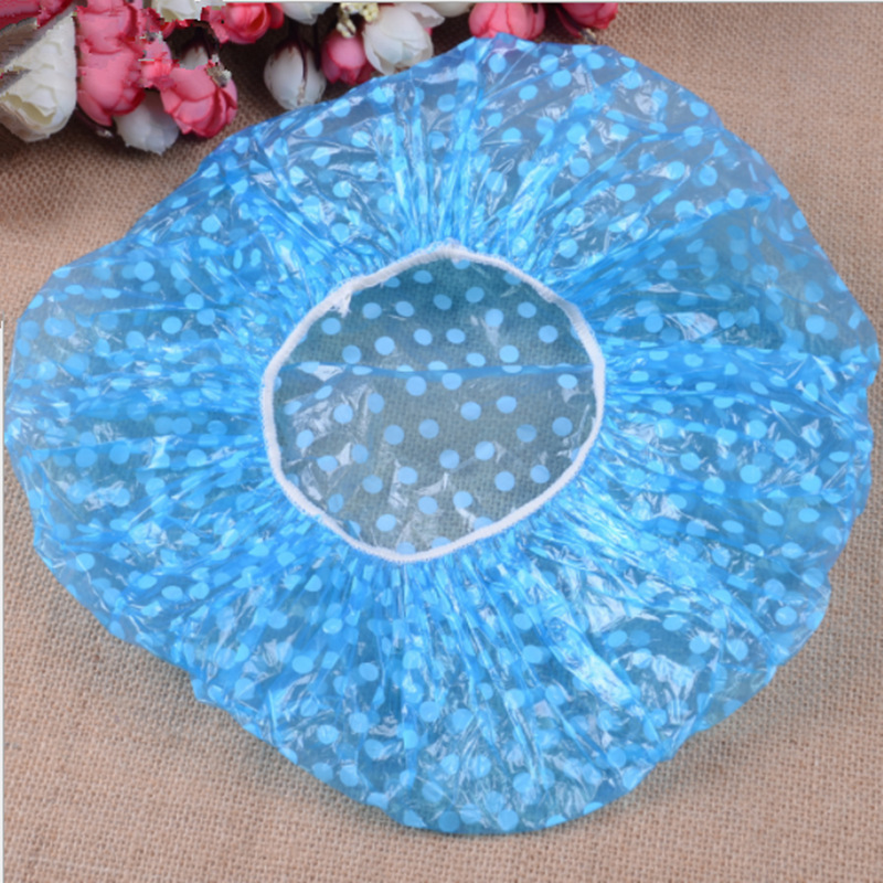PVC waterproof shower cap printed shower cap, the idea shower cap special price special family style 6 outfit