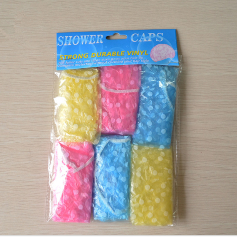 PVC waterproof shower cap printed shower cap, the idea shower cap special price special family style 6 outfit