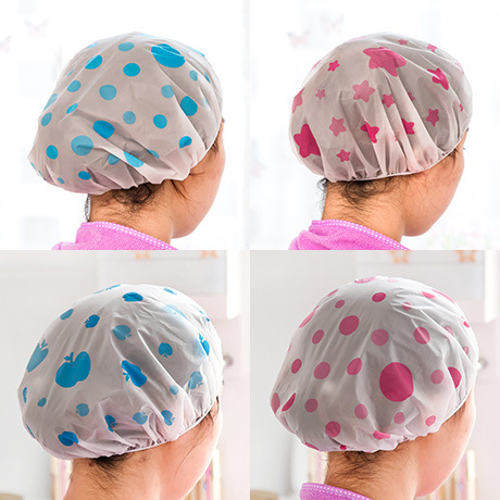 Cute waterproof shower cap thickened adult lady shampoo cap waterproof shower cap shower cap