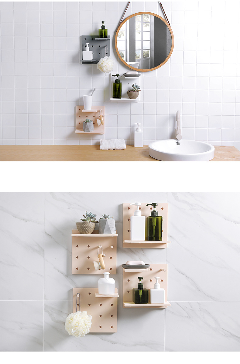 2208 Plastic Wire-Wrap Board Storage Living Room and Kitchen Bedroom Partition Wall Hanging Wall Shelf