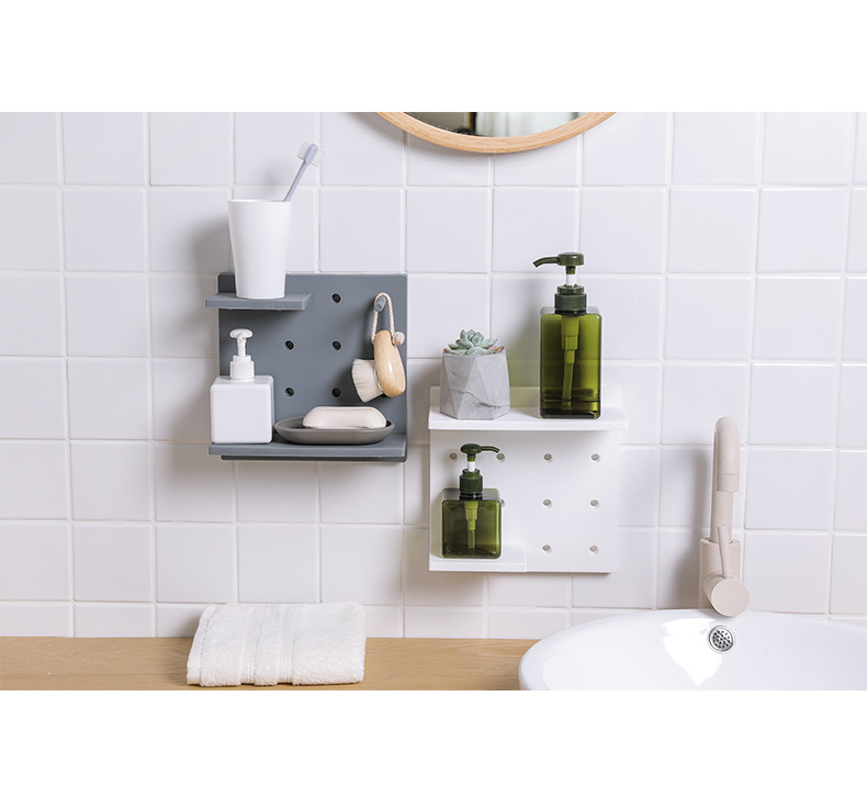 2208 Plastic Wire-Wrap Board Storage Living Room and Kitchen Bedroom Partition Wall Hanging Wall Shelf