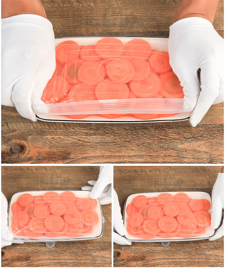 Square silica gel six-piece fresh keeping cover Stretch bowl Cover Microwave sealed plastic wrap convenient Cover
