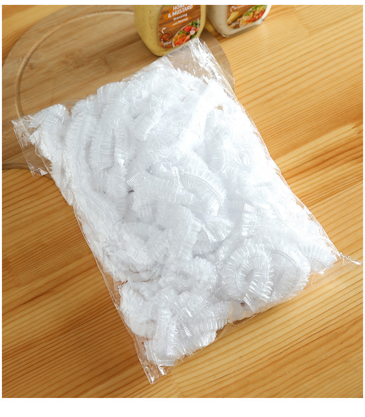 Disposable Vegetable Cover Food Preservation Cover Tightening Mouth Anti-Odor Plastic Wrap Household Bowl Sets of Leftovers Anti Fly Cover