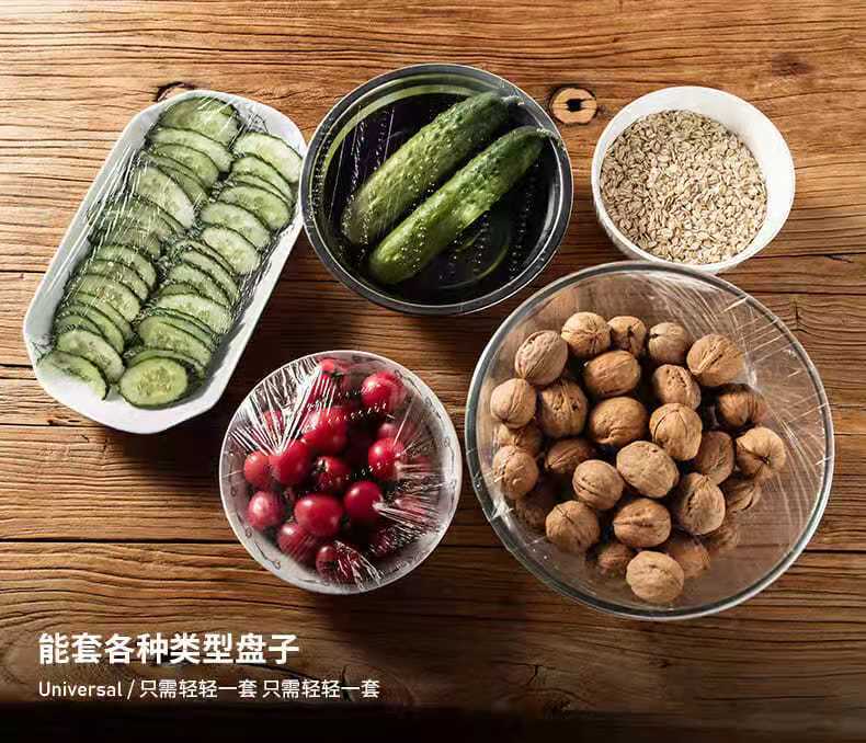One Piece Dropshipping Food Grade Plastic Wrap Cover Household Refrigerator Leftovers Bowl Cover Disposable Sealed Fresh-Keeping Multi-Energy Bowl Cover