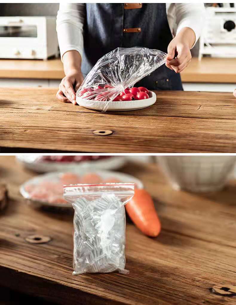 One Piece Dropshipping Food Grade Plastic Wrap Cover Household Refrigerator Leftovers Bowl Cover Disposable Sealed Fresh-Keeping Multi-Energy Bowl Cover
