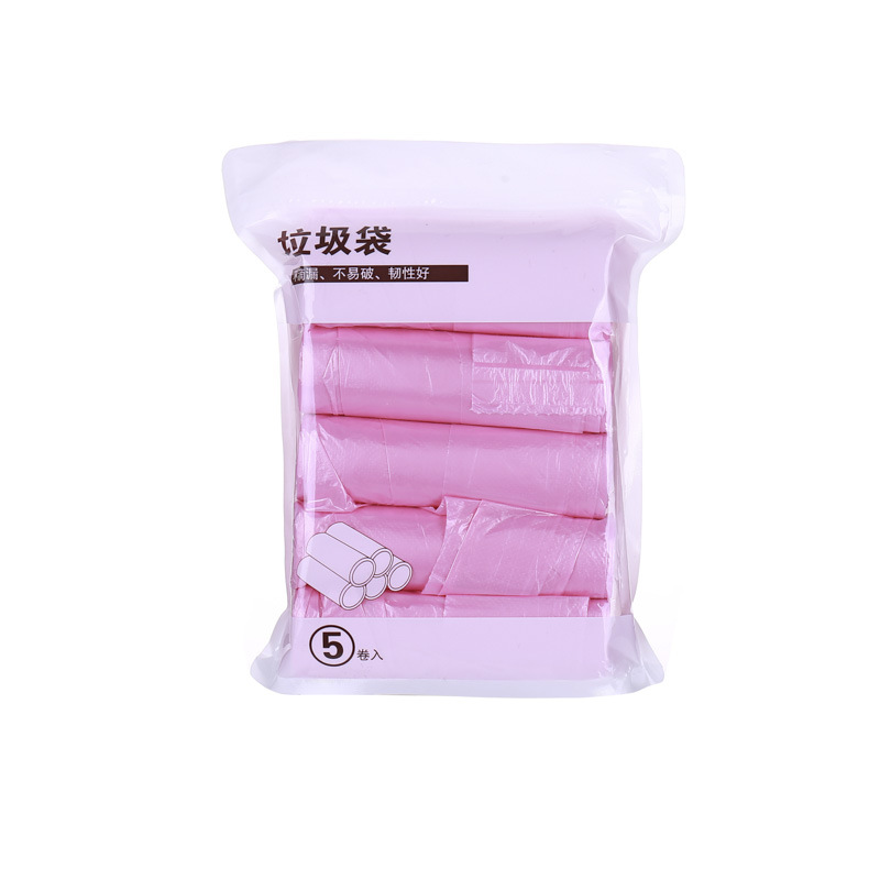 Point-Breaking Thickened Household Kitchen Portable Vest Garbage Bag New Material Multicolor, Large Garbage Bag 100 Pieces