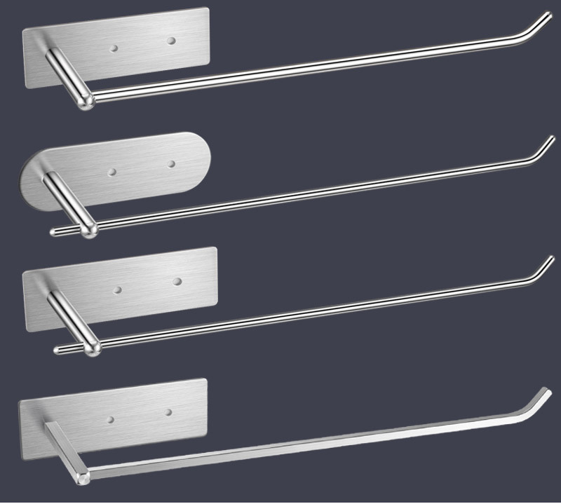 304 Stainless Steel Kitchen Roll Stand Hole-Free Plastic Wrap Rack Tissue Rack Hole 