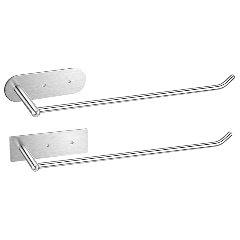 304 Stainless Steel Kitchen Roll Stand Hole-Free Plastic Wrap Rack Tissue Rack Hole 
