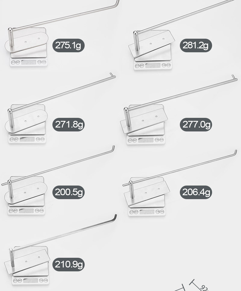 304 Stainless Steel Kitchen Roll Stand Hole-Free Plastic Wrap Rack Tissue Rack Hole 