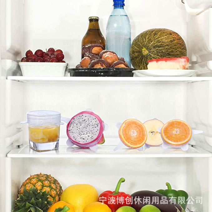 Factory Direct Sales Foldable Stretch Lid for Airtight Container 6 Six-Piece Vacuum Sealed Plastic Wrap Currently Available