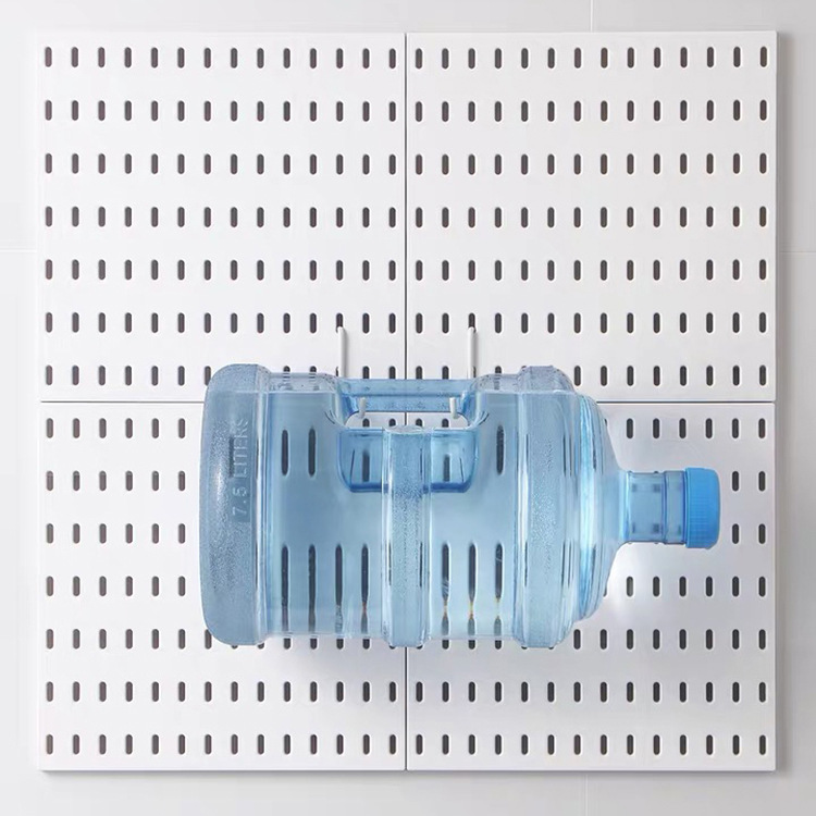 Wire-Wrap Board Storage Rack round Hole Wall Hanging Wall-Mounted Punching-Free Plastic Small Storage Rack