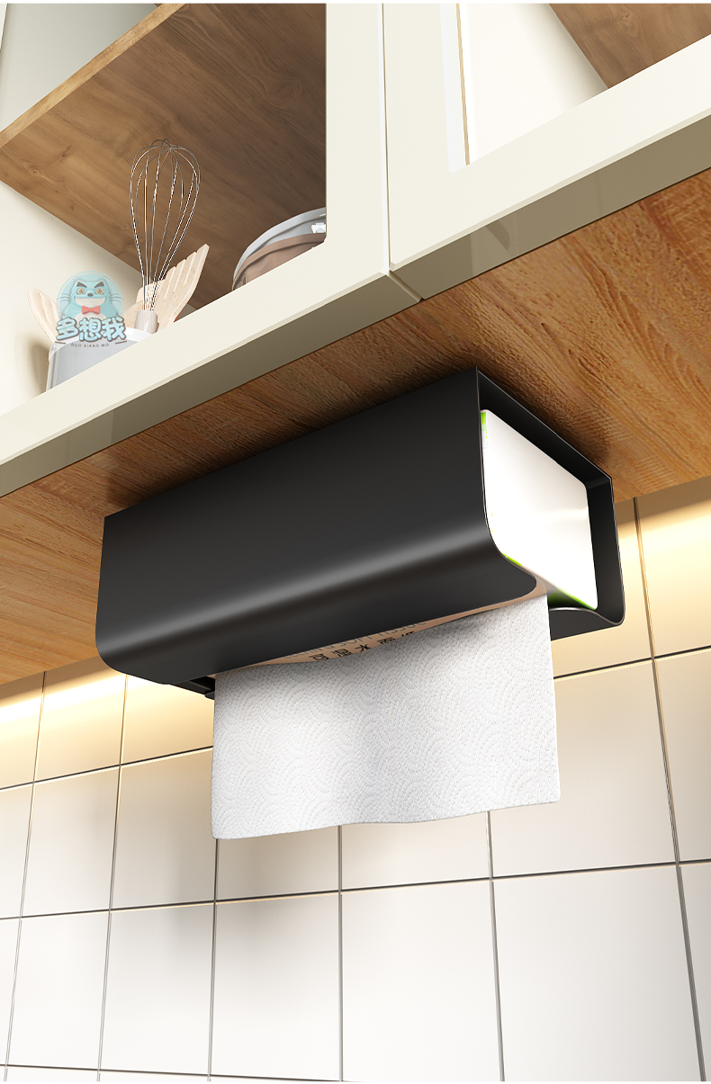 Kitchen Wall-Mounted Iron Tissue Box Hole-Free Net Red Tissue Box Oil Suction Tube Plastic Wrap Storage Multifunctional Kitchen Wall-Mounted Iron Tissue Box Hole-Free Net Red Tissue Box Oil Suction Tube Plastic Wrap Storage Multifunctional