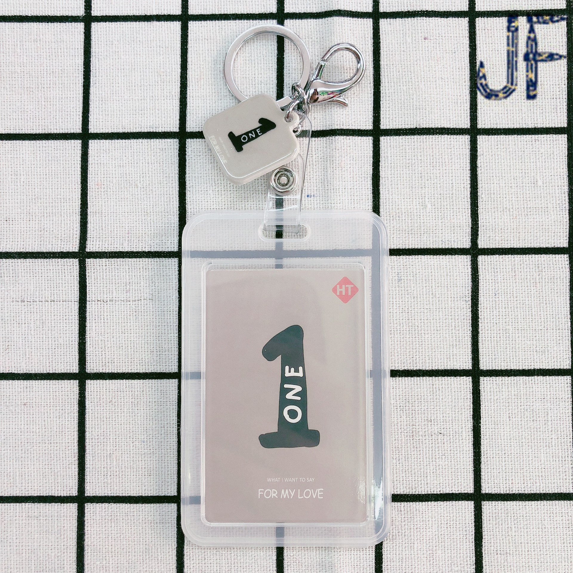 Fresh Korean Style PVC Hard Card Folder Short Rope Keychain Bus Pass School Card Certificate Factory Card Name Tag Card Wholesale