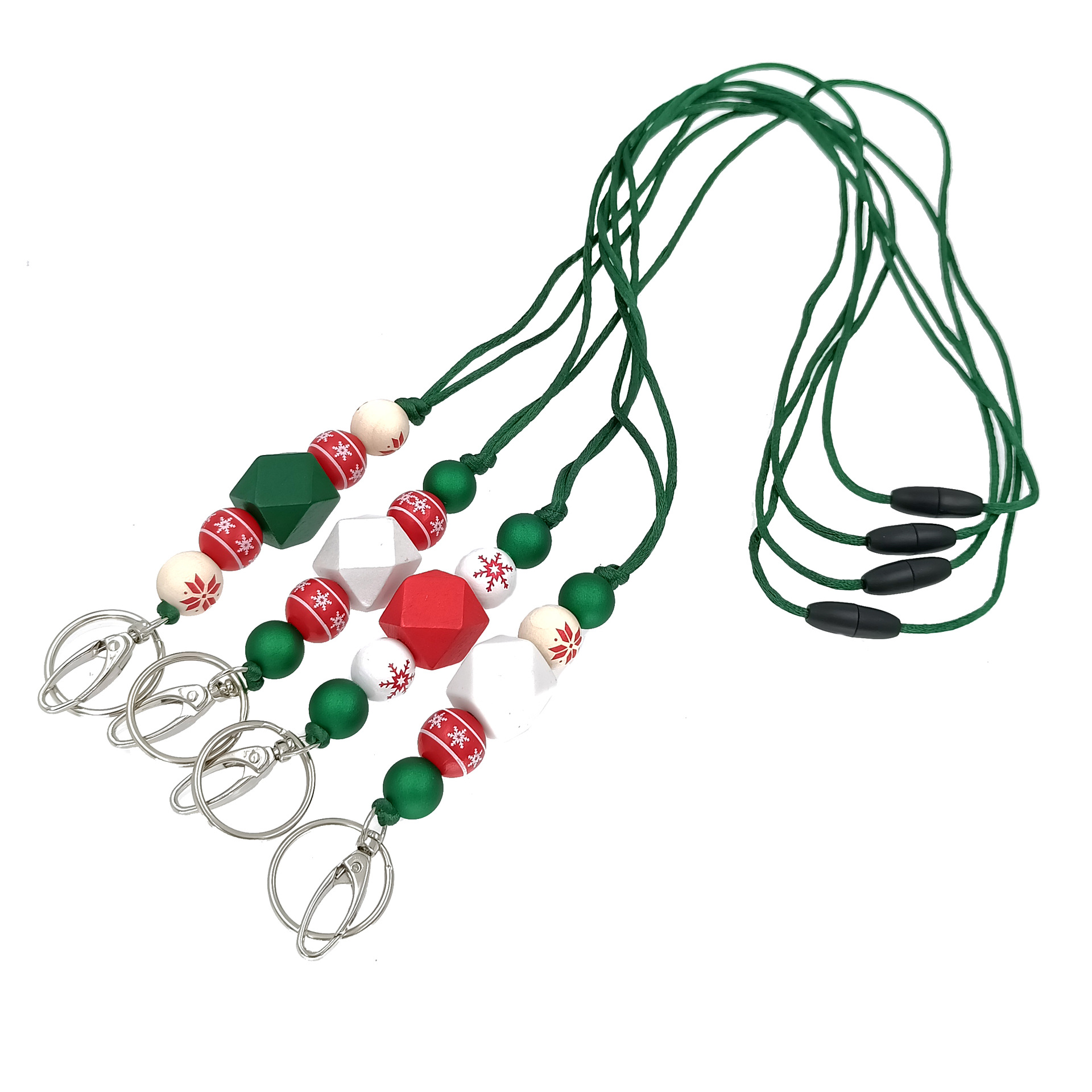 Amazon Hot Christmas Lanyard Badge Clip Key Can Buckle Work Card Long Necklace Cellphone Chain