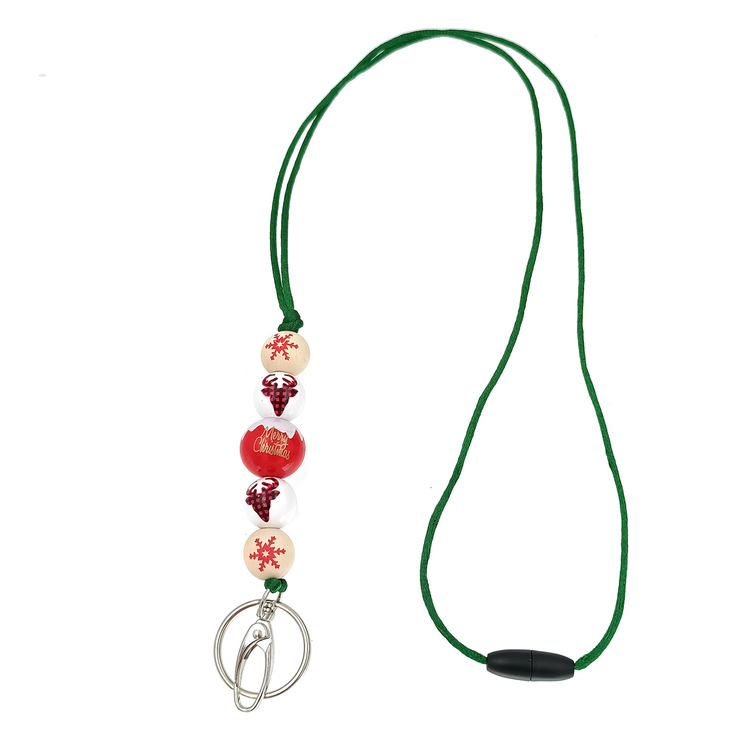 Amazon Hot Christmas Lanyard Badge Clip Key Can Buckle Work Card Long Necklace Cellphone Chain