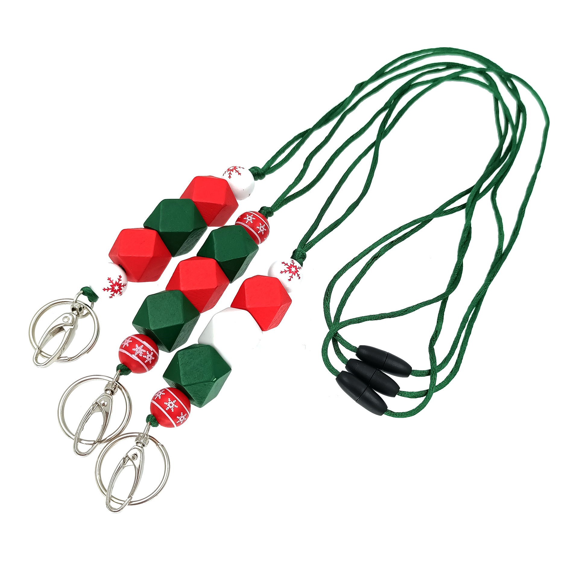Amazon Hot Christmas Lanyard Badge Clip Key Can Buckle Work Card Long Necklace Cellphone Chain