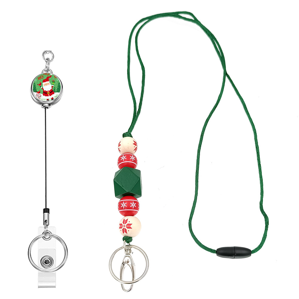 Amazon Hot Christmas Lanyard Badge Clip Key Can Buckle Work Card Long Necklace Cellphone Chain