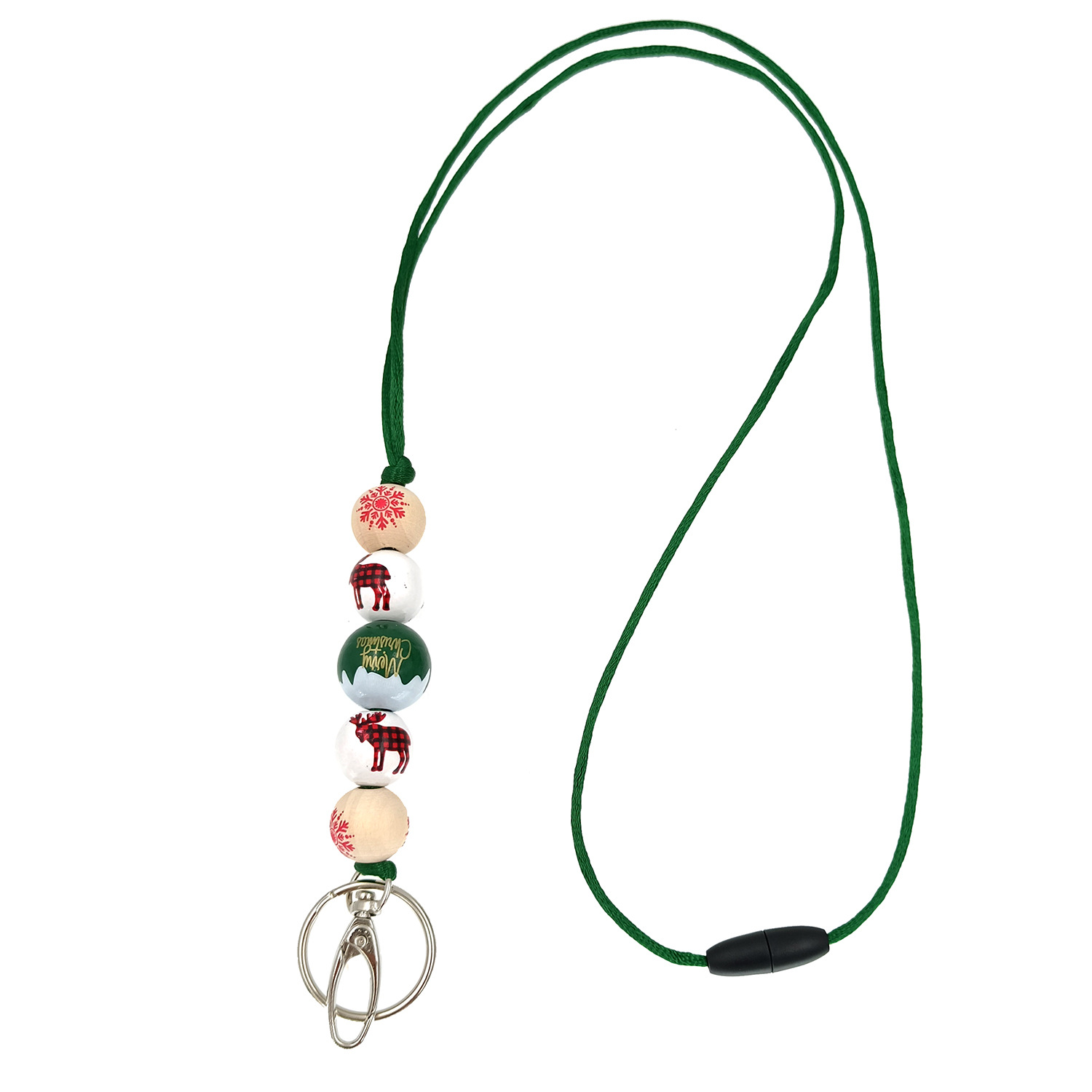 Amazon Hot Christmas Lanyard Badge Clip Key Can Buckle Work Card Long Necklace Cellphone Chain