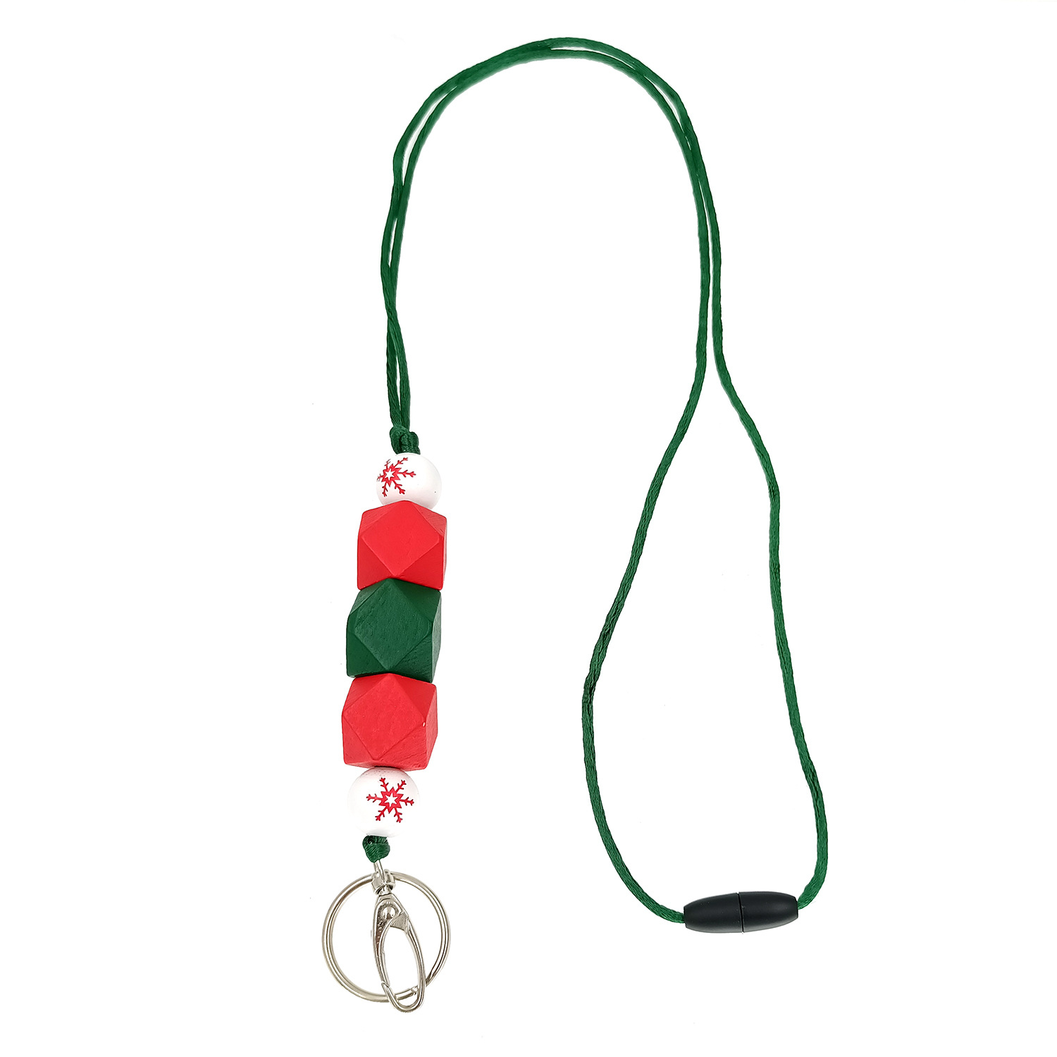 Amazon Hot Christmas Lanyard Badge Clip Key Can Buckle Work Card Long Necklace Cellphone Chain