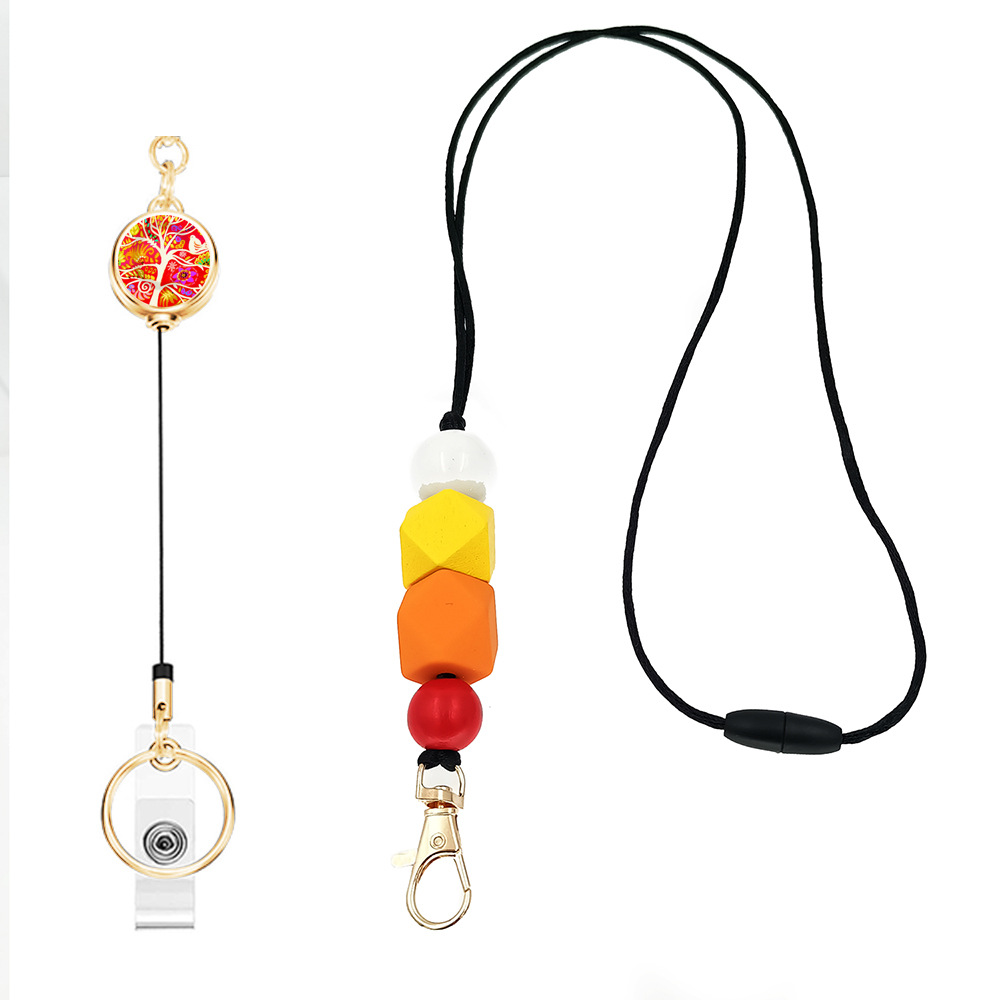Amazon Hot Christmas Lanyard Badge Clip Key Can Buckle Work Card Long Necklace Cellphone Chain
