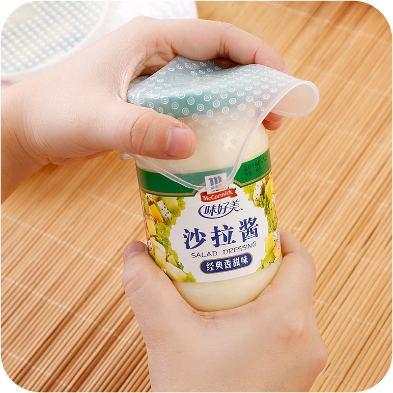 Transparent Silicone Sealed Cap Refrigerator Plastic Wrap Food Grade Bowl Cover Microwave Oven Heating Lid Fresh Cover