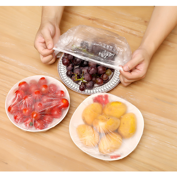 Jiameiji Disposable Plastic Wrap Sets Freshness Bowl Cover Elastic Mouth Refrigerator Freshness Protection Package Tureen Household Fresh-Keeping Dustproof