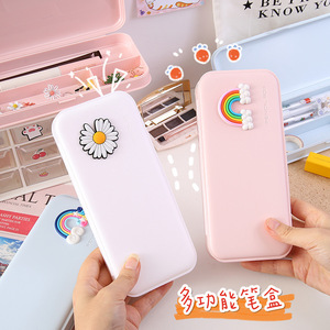 Creative Fresh Transparent Card Cover Hard IC Certificate Holder Key Chain with Bell Meal Card Student Access Control Bus Card Holder