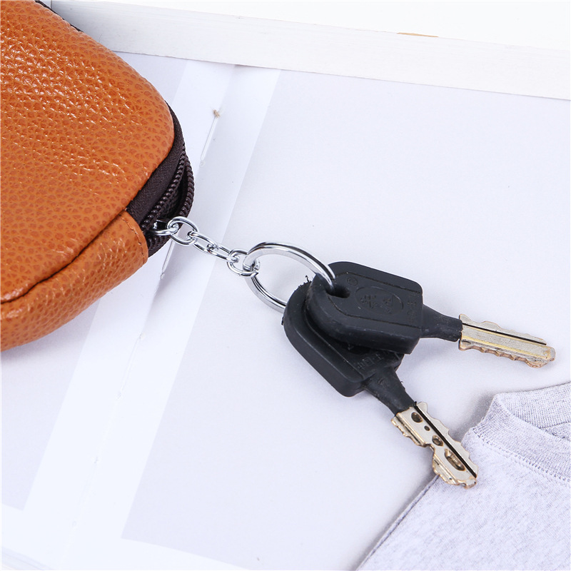Genuine Leather Coin Purse Bus Card Package Driving License Creative Korean Version Zip Key Bag Coin Bus Earplugs Cowhide