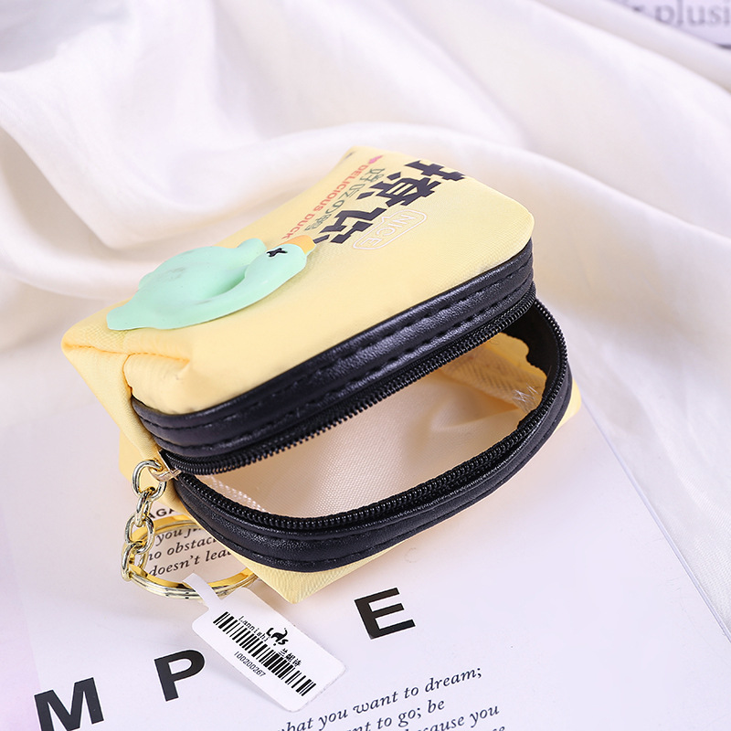 Lift your Duck Zero Wallet card Coin small leather bag Mini Creative key chain Lady Lovely bag Certificate bag wholesale