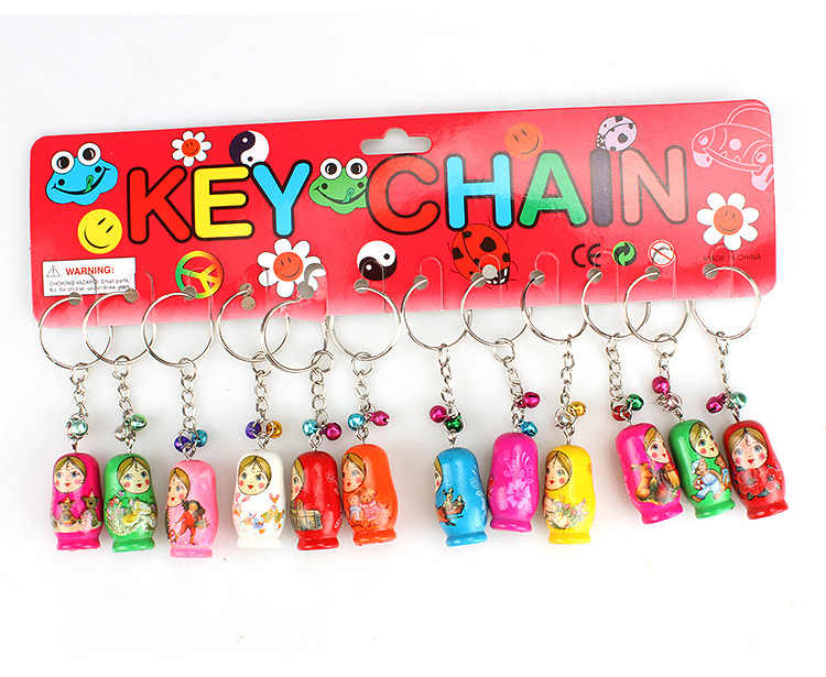 Wooden Russian Matryoshka Doll Mobile Phone Charm Keychain Pendant 12 PCs Per Card Early Childhood Educational Toys Factory Wholesale Wooden Russian Matryoshka Doll Mobile Phone Charm Keychain Pendant 12 PCs Per Card Early Childhood Educational Toys Factory Wholesale