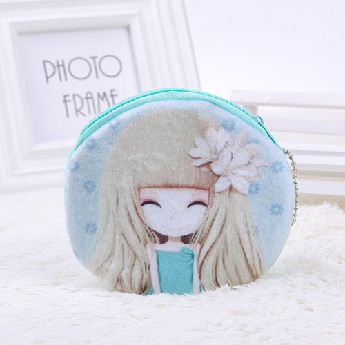 Korean Cute Girls Coin Purse Cartoon Plush Toy for Girls Change Card Holder Key Case Factory Wholesale