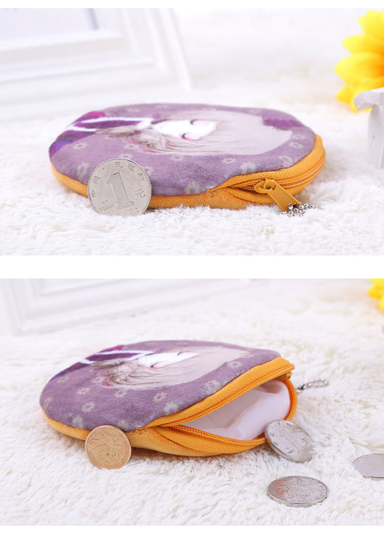 Korean Cute Girls Coin Purse Cartoon Plush Toy for Girls Change Card Holder Key Case Factory Wholesale
