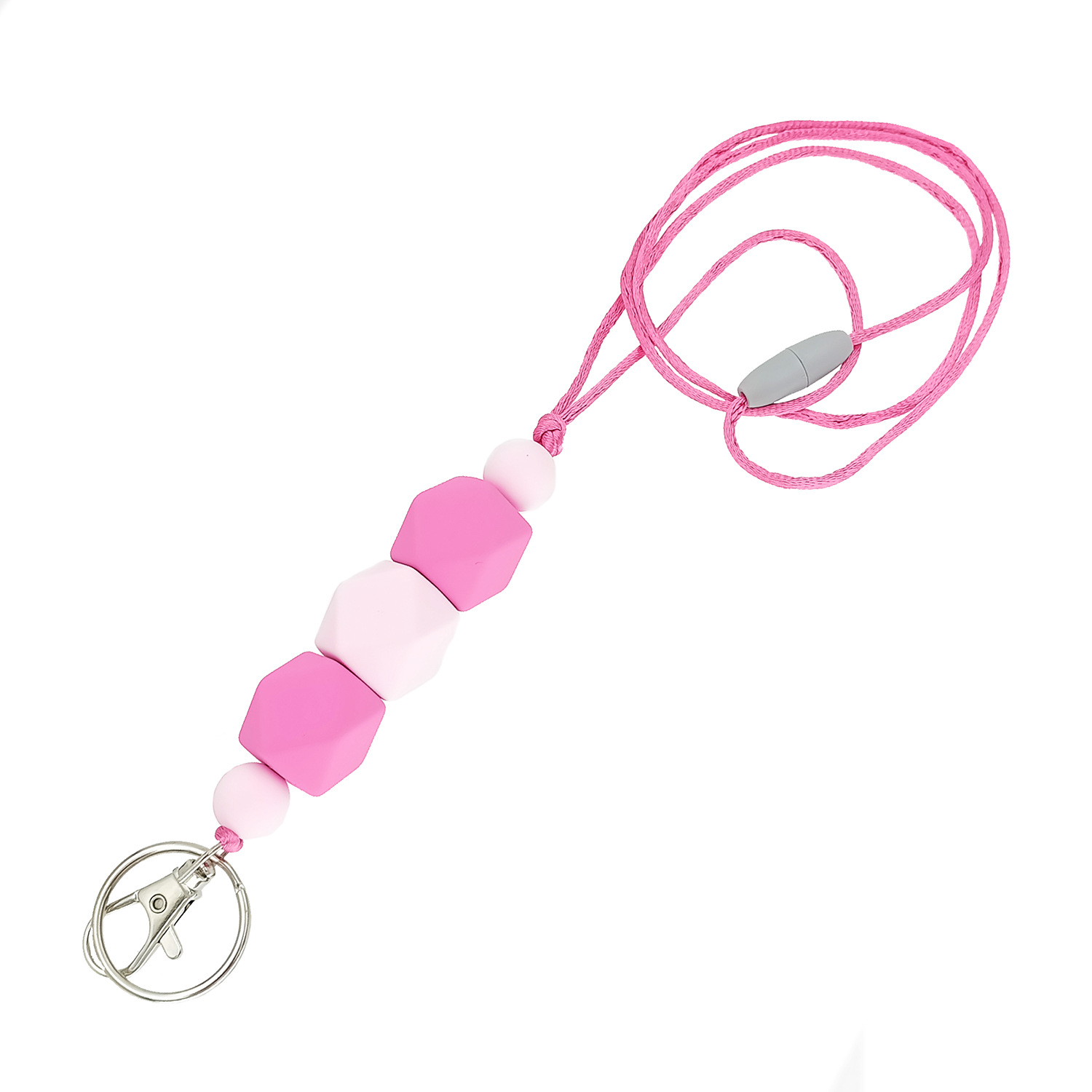 Amazon Hot Sale Lanyard Badge Clip Key Can Buckle Work Card Card Holder Long Sweater Necklace Cellphone Chain