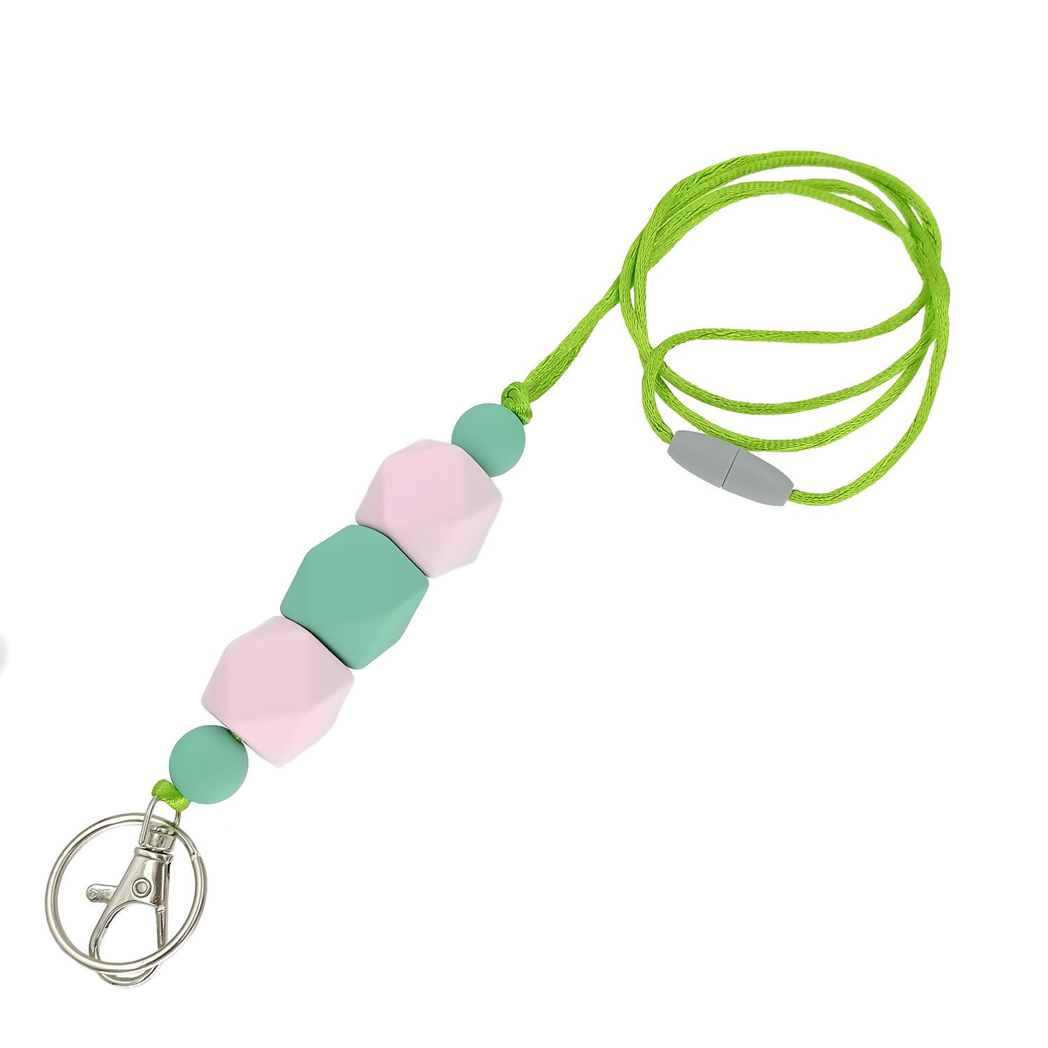 Amazon Hot Sale Lanyard Badge Clip Key Can Buckle Work Card Card Holder Long Sweater Necklace Cellphone Chain