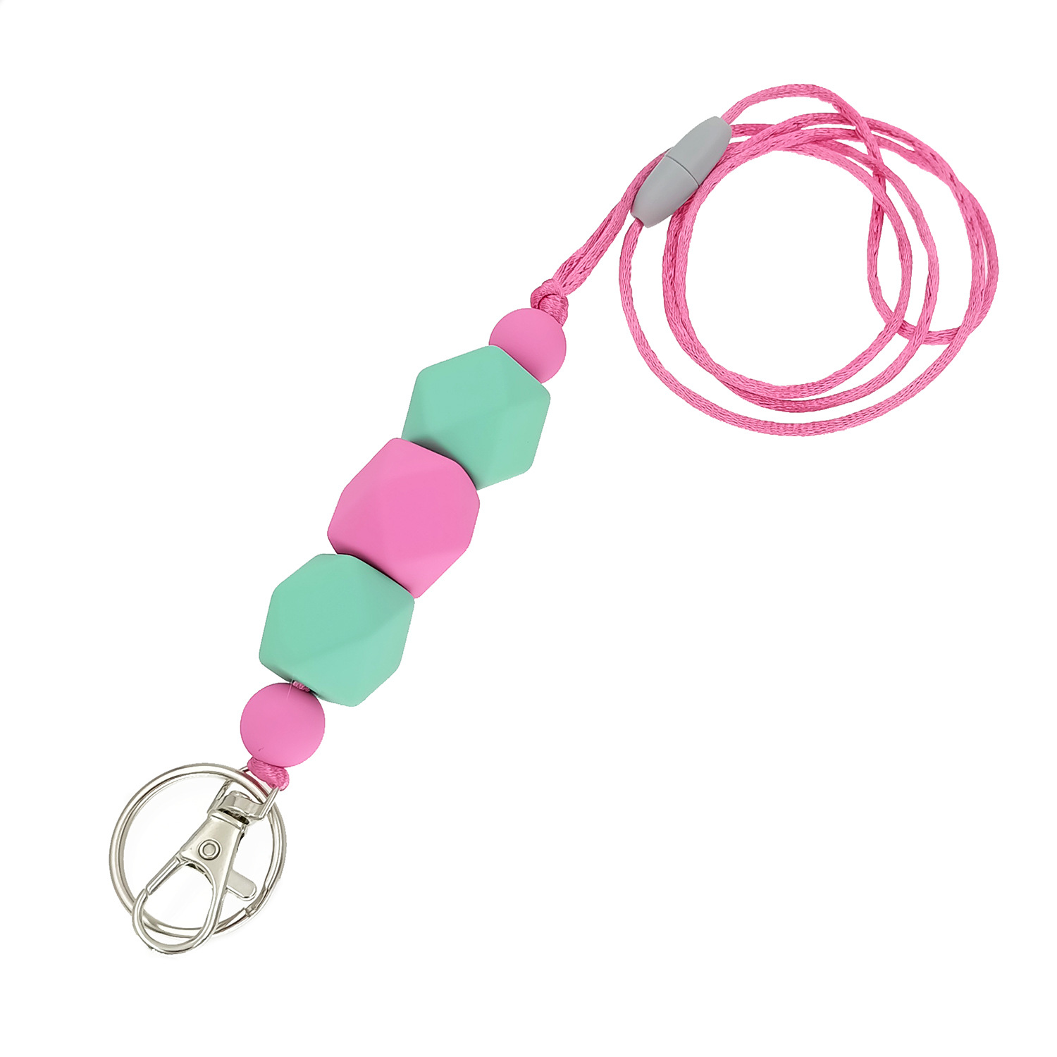 Amazon Hot Sale Lanyard Badge Clip Key Can Buckle Work Card Card Holder Long Sweater Necklace Cellphone Chain