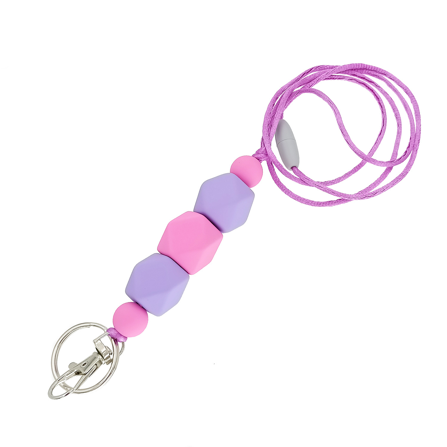 Amazon Hot Sale Lanyard Badge Clip Key Can Buckle Work Card Card Holder Long Sweater Necklace Cellphone Chain