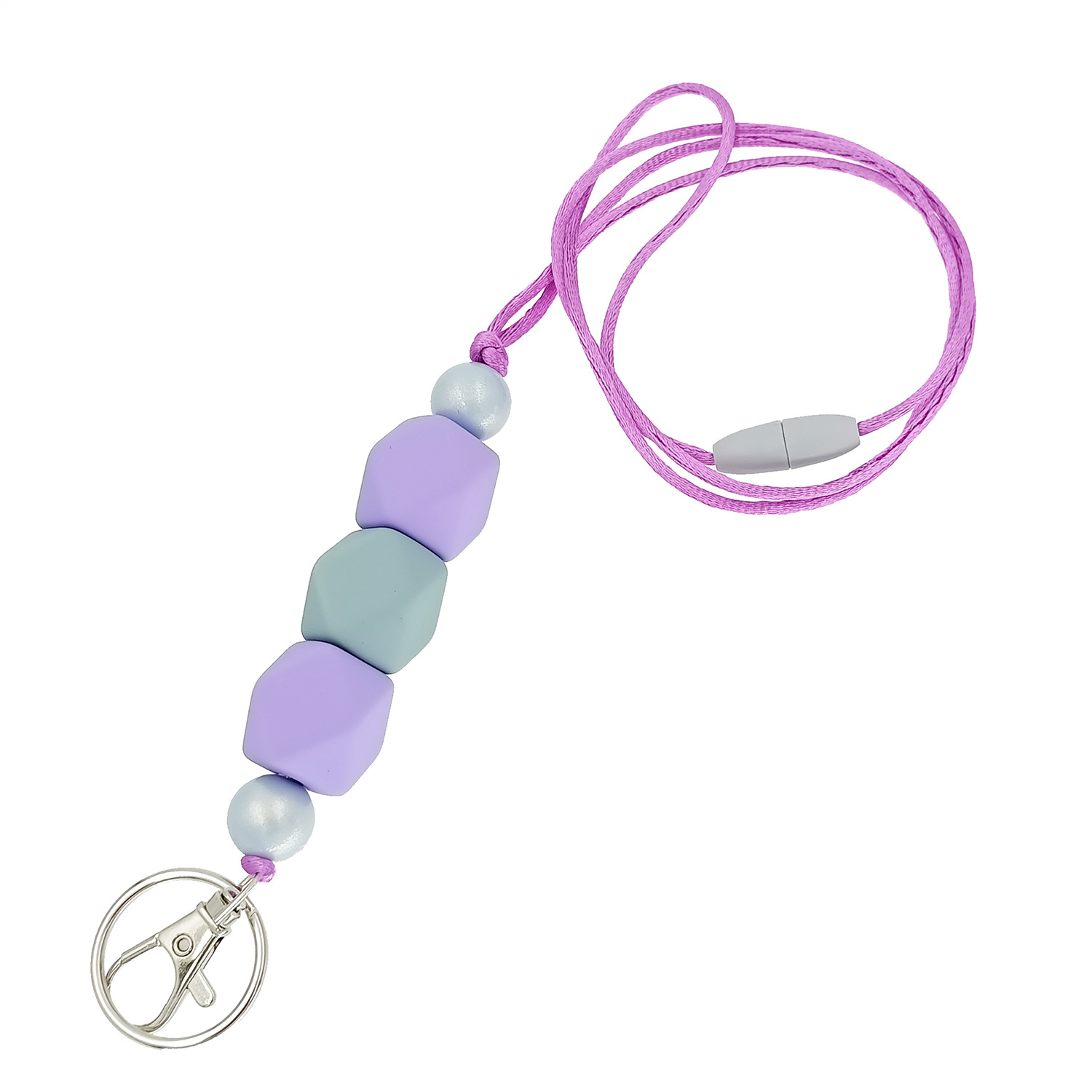 Amazon Hot Sale Lanyard Badge Clip Key Can Buckle Work Card Card Holder Long Sweater Necklace Cellphone Chain