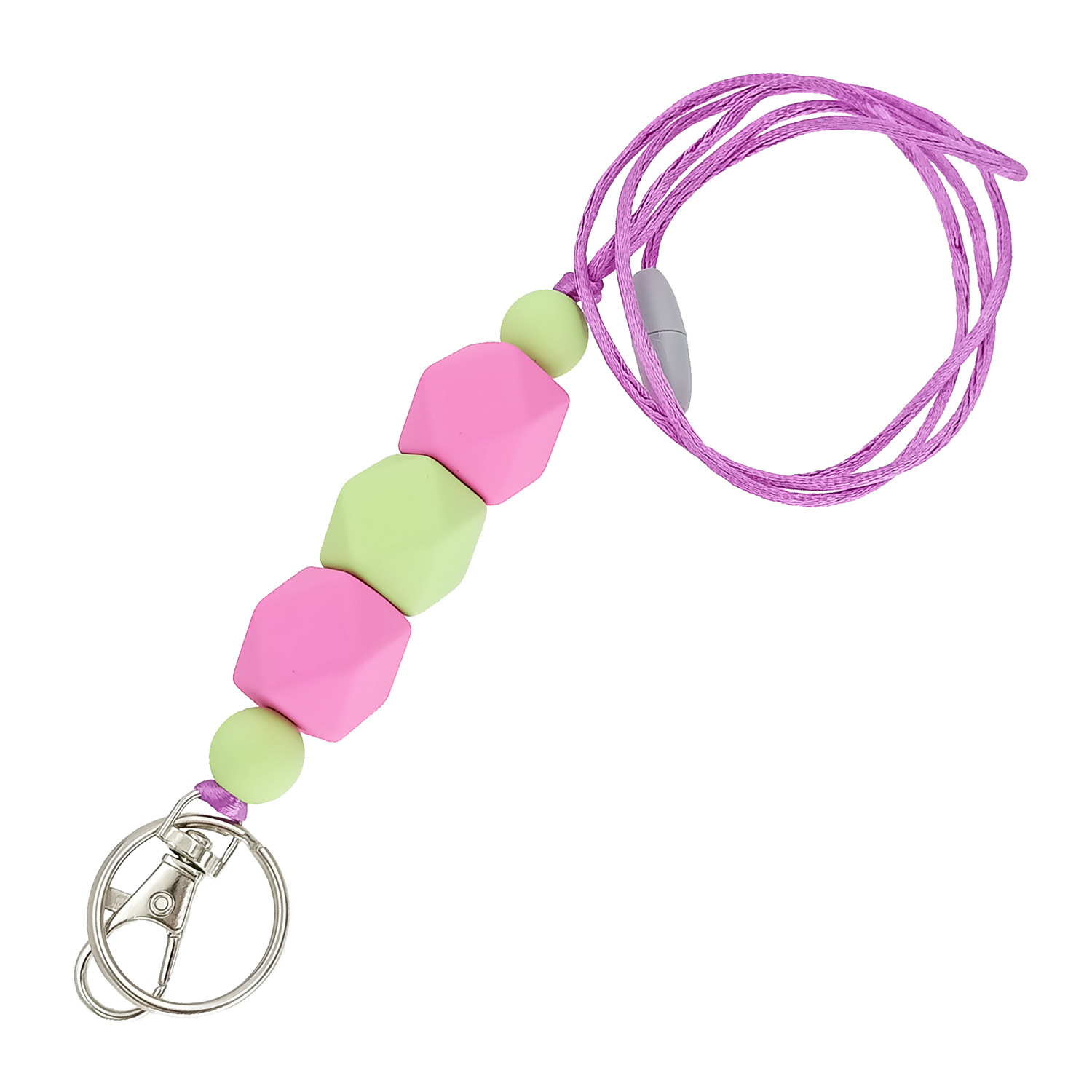 Amazon Hot Sale Lanyard Badge Clip Key Can Buckle Work Card Card Holder Long Sweater Necklace Cellphone Chain
