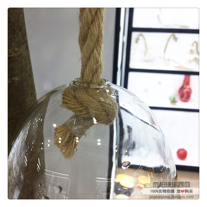 Hang hollow glass bottle vase plant hanging glass crafts creative home decorations Hang hollow glass bottle vase plant hanging glass crafts creative home decorations