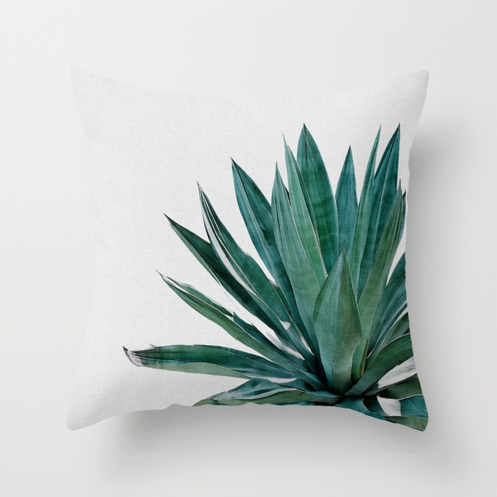 Nordic Style Ins Fresh Pillow Cushion Modern Waist Pillow Plants Green Plants Pillow Sofa Car Cushion Customization