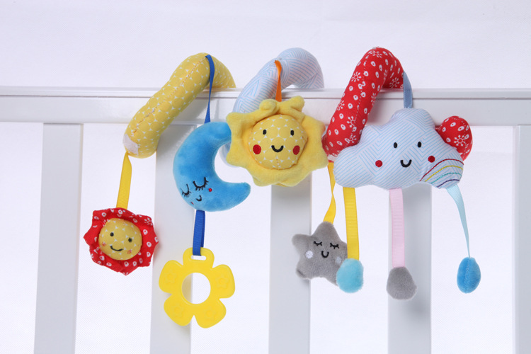 Foreign trade export toy bed bed bell to hang around the 0-1 clouds, sun belt hang a bell lathe baby educational toys Foreign trade export toy bed bed bell to hang around the 0-1 clouds, sun belt hang a bell lathe baby educational toys