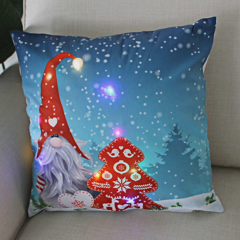 2 New Foreign Trade Colored Lights Christmas Glow Pillow Led Light Pillow Dwarf Short Plush Pillow Cover HTTP 2 New Foreign Trade Colored Lights Christmas Glow Pillow Led Light Pillow Dwarf Short Plush Pillow Cover HTTP