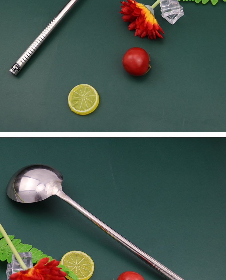 Spatula Non-Magnetic Stainless Steel Kitchenware Soup Ladle Hotel Household Spot Chef Long Handle Thickened Canteen Spatula