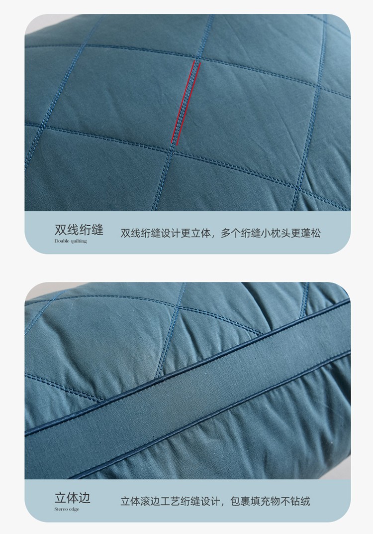 Manufacturers Produce Cotton Feather Velvet Three-Dimensional Pillow Core, Pillow Single Household Hotel Hotel Cervical Pillow Insert