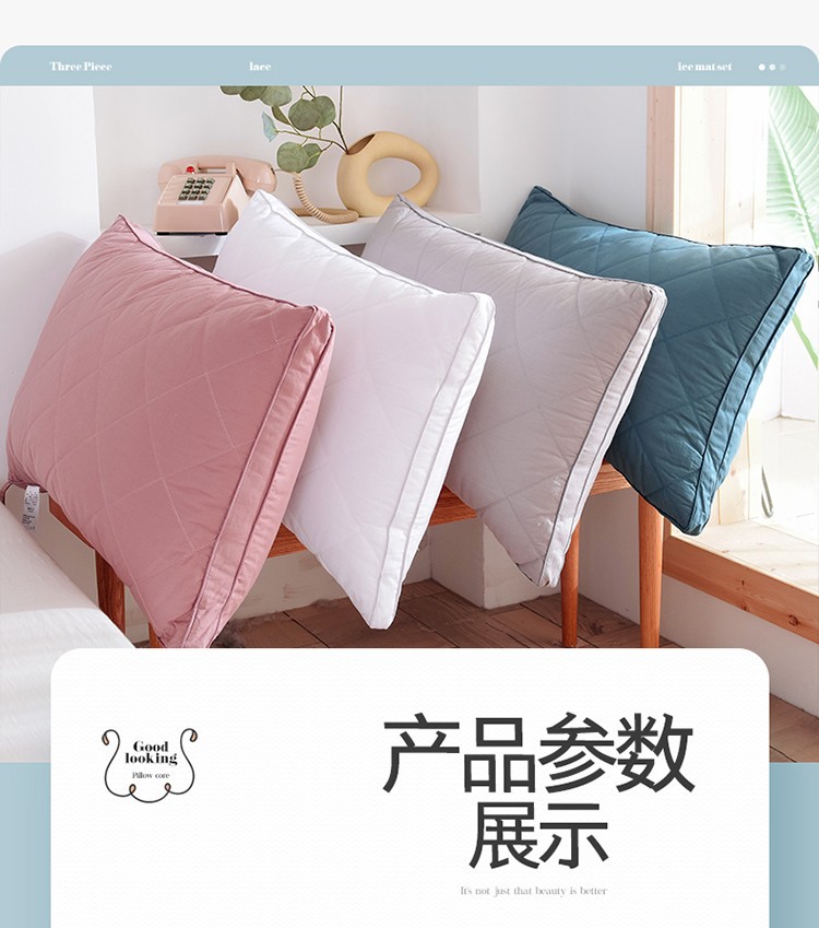 Manufacturers Produce Cotton Feather Velvet Three-Dimensional Pillow Core, Pillow Single Household Hotel Hotel Cervical Pillow Insert